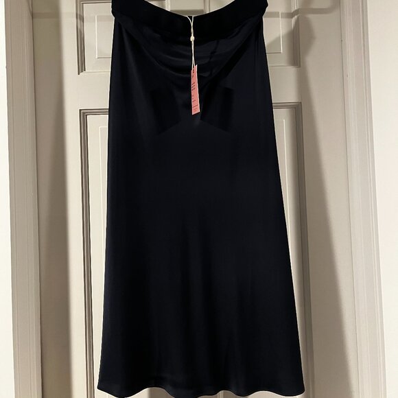 Quince Skirt, SZ S, Midi, Navy Blue , 100% Washable Silk, NWT - Picture 3 of 3